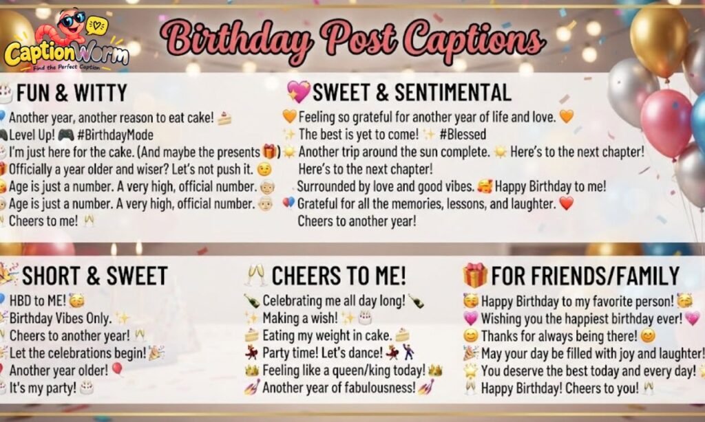 Sweet Birthday Captions About Growing Up