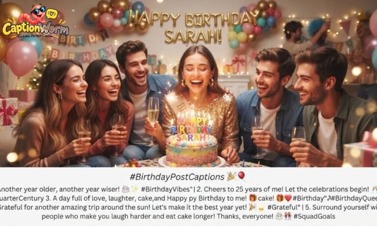 Birthday Post Captions  | 500+ Proud, Sweet & Funny Ideas